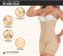 Load image into Gallery viewer, 0766 Mid Thigh Strapless Body Shaper for Women Powernet Colombian