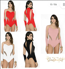 Load image into Gallery viewer, 4872 metalic knit Top Bodysuits Tummy control medium compression Body's con faja de mediana compresion