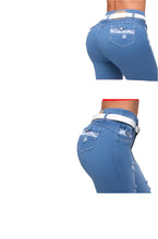 Load image into Gallery viewer, 5512 JEAN'S LEVANTA COLA TUMMY CONTROL BUTT LIFTER COLOMBIANOS