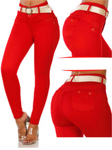 Load image into Gallery viewer, 6513 Jean's Colombianos Cintura Alta levanta cola butt lifter high waist faja