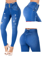 Load image into Gallery viewer, 6601 Colombian High waits butt lifter Jean's Colombianos Cintura Alta Levanta Cola