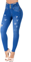 Load image into Gallery viewer, 6601 Colombian High waits butt lifter Jean's Colombianos Cintura Alta Levanta Cola