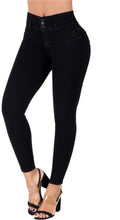 Load image into Gallery viewer, 6604 Jean's Colombianos Cintura Alta levanta cola butt lifter high waist tummy control skinny