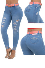 Load image into Gallery viewer, 6701 Colombian High waits butt lifter Jean's Colombianos Cintura Alta Levanta Cola
