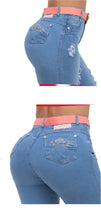 Load image into Gallery viewer, 6701 Colombian High waits butt lifter Jean's Colombianos Cintura Alta Levanta Cola