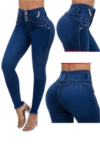 Load image into Gallery viewer, 6702 Colombian High waits butt lifter Jean's Colombianos Cintura Alta Levanta Cola