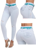 Load image into Gallery viewer, 6715 Colombian High waits butt lifter Jean's Colombianos Cintura Alta Levanta Cola