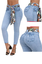 Load image into Gallery viewer, 6717 Colombian High waits butt lifter Jean's Colombianos Cintura Alta Levanta Cola