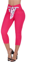 Load image into Gallery viewer, 6803 Colombian High waits butt lifter Capri Colombianos Cintura Alta Levanta Cola