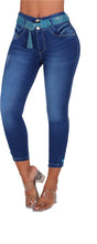 Load image into Gallery viewer, 6807 Colombian High waits butt lifter Capri Colombianos Cintura Alta Levanta Cola