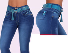 Load image into Gallery viewer, 6807 Colombian High waits butt lifter Capri Colombianos Cintura Alta Levanta Cola