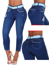 Load image into Gallery viewer, 6811 Colombian High waits butt lifter Capri Colombianos Cintura Alta Levanta Cola