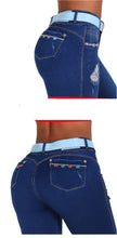 Load image into Gallery viewer, 6811 Colombian High waits butt lifter Capri Colombianos Cintura Alta Levanta Cola
