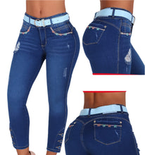 Load image into Gallery viewer, 6811 Colombian High waits butt lifter Capri Colombianos Cintura Alta Levanta Cola