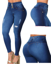 Load image into Gallery viewer, 7403 Jean's Colombianos Cintura Alta levanta cola butt lifter high waist faja