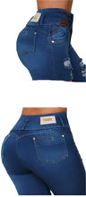 Load image into Gallery viewer, 7407 Jean's Capri Colombianos Cintura Alta levanta cola butt lifter high waist faja