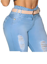 Load image into Gallery viewer, 7501 Jean's Colombianos Cintura Alta levanta cola butt lifter high waist faja