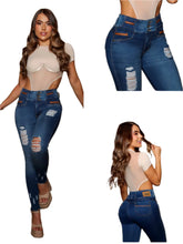 Load image into Gallery viewer, 7607 Jean's Colombianos Cintura Alta levanta cola butt lifter high waist faja