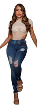 Load image into Gallery viewer, 7607 Jean's Colombianos Cintura Alta levanta cola butt lifter high waist faja