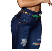 Load image into Gallery viewer, 7610 Jean's Colombianos Cintura Alta levanta cola butt lifter high waist faja