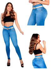 Load image into Gallery viewer, 7709 Jean's Colombianos Cintura Alta levanta cola butt lifter high waist faja