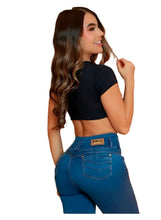 Load image into Gallery viewer, 7713 Jean's Colombianos Cintura Alta levanta cola butt lifter high waist flared