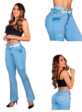 Load image into Gallery viewer, 7714 Jean's Colombianos Cintura Alta levanta cola butt lifter high waist flared