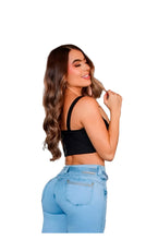 Load image into Gallery viewer, 7714 Jean's Colombianos Cintura Alta levanta cola butt lifter high waist flared