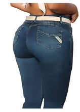 Load image into Gallery viewer, 7913 Jean's Colombianos Cintura Alta levanta cola butt lifter high waist flared tummy control
