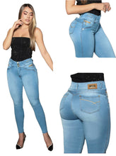 Load image into Gallery viewer, 7917 Jean's Colombianos Cintura Alta levanta cola butt lifter high waist faja tummy control