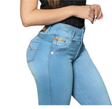 Load image into Gallery viewer, 7917 Jean's Colombianos Cintura Alta levanta cola butt lifter high waist faja tummy control