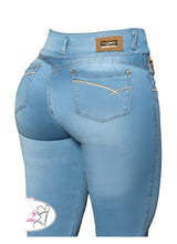 Load image into Gallery viewer, 7917 Jean's Colombianos Cintura Alta levanta cola butt lifter high waist faja tummy control