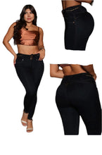 Load image into Gallery viewer, 8006 Jean's Colombianos Cintura Alta levanta cola butt lifter high waist tummy control