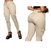 Load image into Gallery viewer, 8010 Jean's Colombianos Cintura Alta levanta cola butt lifter high waist tummy control