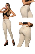 Load image into Gallery viewer, 8010 Jean's Colombianos Cintura Alta levanta cola butt lifter high waist tummy control