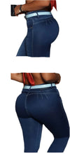 Load image into Gallery viewer, 8012 Jean's Colombianos Cintura Alta levanta cola butt lifter high waist flared tummy control