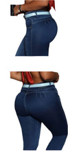 Load image into Gallery viewer, 8012 Jean's Colombianos Cintura Alta levanta cola butt lifter high waist flared tummy control