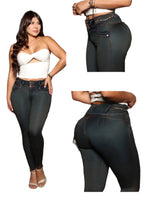 Load image into Gallery viewer, 8017 Jean's Colombianos Cintura Alta levanta cola butt lifter high waist tummy control