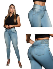 Load image into Gallery viewer, 8019 Jean's Colombianos Cintura Alta levanta cola butt lifter high waist tummy control