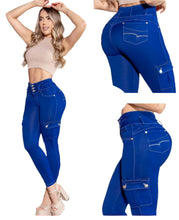 Load image into Gallery viewer, Jean's Colombianos varios modelos Cintura Alta levanta cola butt lifter high waist tummy control Cargo 8100