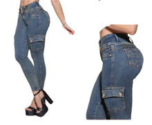 Load image into Gallery viewer, 8113 Jean's Colombianos Cintura Alta levanta cola butt lifter high waist tummy control