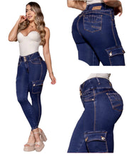 Load image into Gallery viewer, 8114 Jean's Colombianos Cintura Alta levanta cola butt lifter high waist tummy control