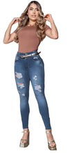 Load image into Gallery viewer, 8123 Jean's Colombianos Cintura Alta levanta cola butt lifter high waist tummy control