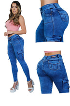 Load image into Gallery viewer, Jean's Colombianos varios modelos Cintura Alta levanta cola butt lifter high waist tummy control Cargo 8114