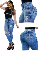 Load image into Gallery viewer, Jean's Colombianos 7902 High Waist Cintura Alta Levanta Butt Lifter Black Women's Bottom Pants Love Basic Style Womenswear Belts