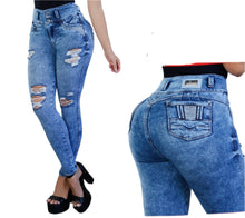 Load image into Gallery viewer, 8208 Jean's Colombianos Cintura Alta levanta cola butt lifter high waist tummy control push up effect skinny