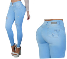 Load image into Gallery viewer, 8213 Jean's Colombianos Cintura Alta levanta cola butt lifter high waist tummy control push up effect skinny