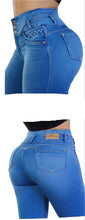 Load image into Gallery viewer, 8217 Flared Jean's Colombianos Cintura Alta levanta cola butt lifter high waist tummy control