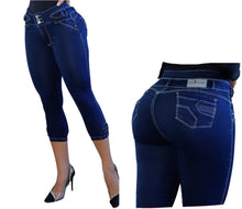 Load image into Gallery viewer, 8218 Capri High waits butt lifter Colombianos Cintura Alta Levanta Cola pescador tobillero ankle