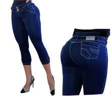 Load image into Gallery viewer, 8218 Capri High waits butt lifter Colombianos Cintura Alta Levanta Cola pescador tobillero ankle
